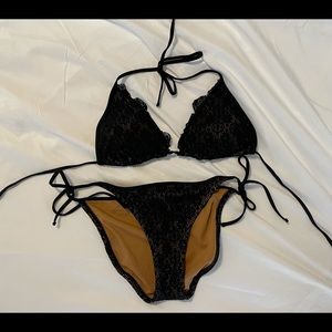 Black lace mossimo bikini from target
